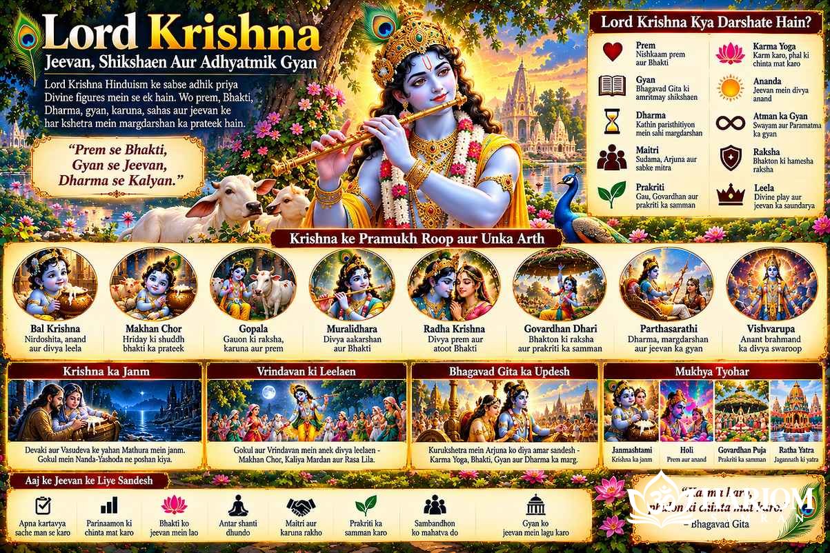 Lord Krishna: Jeevan, Shikshaen Aur Adhyatmik Gyan